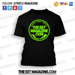 The Set Magazine Logo Neon Green on Black