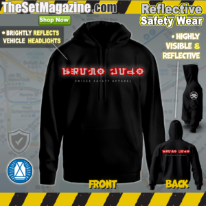 Reflective "Black" Hoodie - Bruno Judo (Unisex Safety Wear Collection)