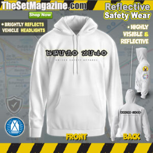 Reflective "White" Hoodie - Bruno Judo (Unisex Safety Wear Collection)